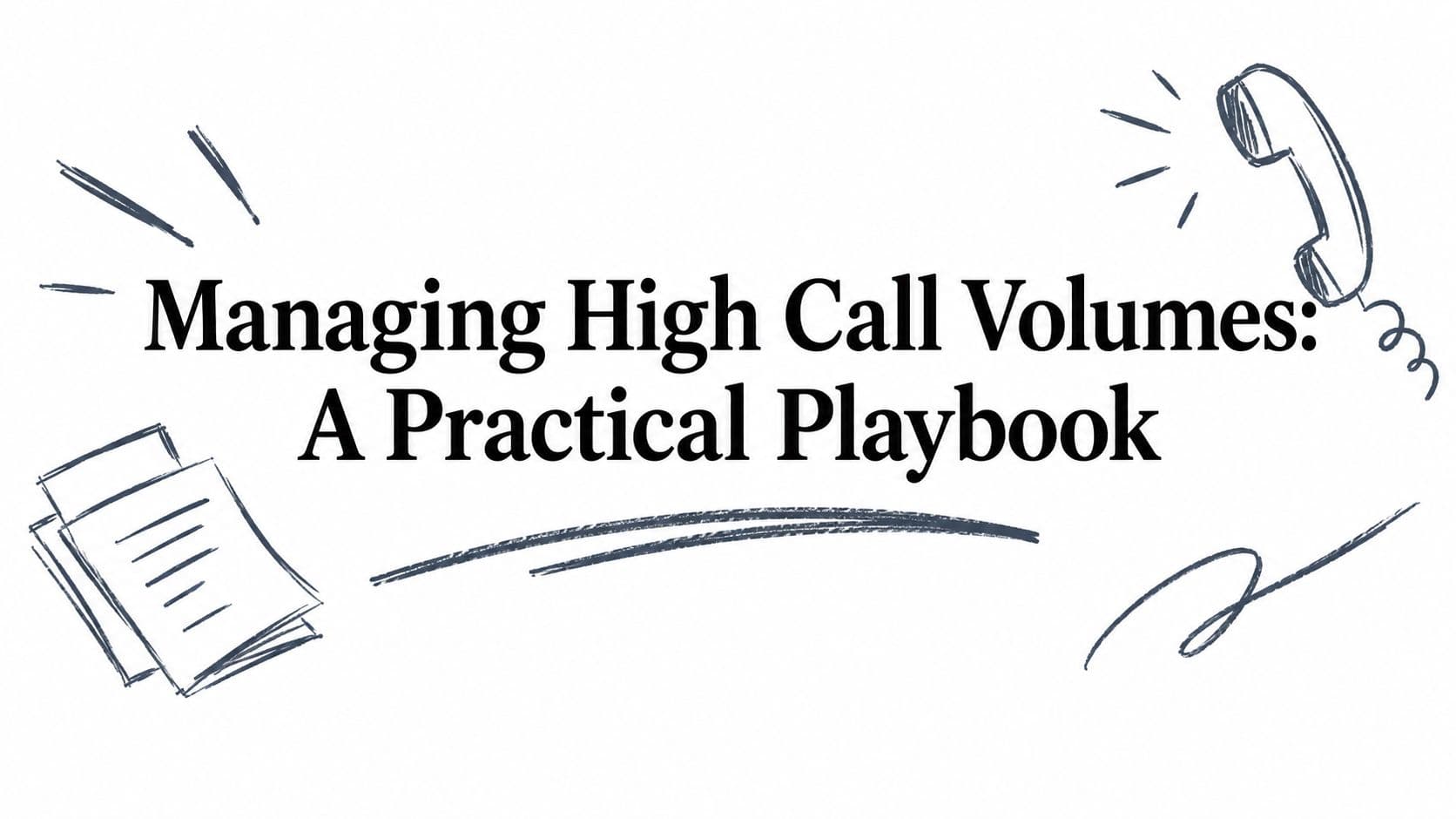 Managing High Call Volumes: A Practical Playbook